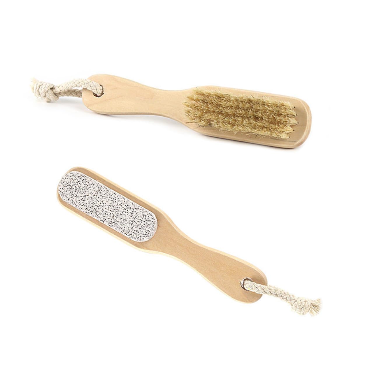 AUTSUPPL Double Sided Foot File Pumice Stone Remover Pig Bristle Brush Scraper Pedicure Tool
