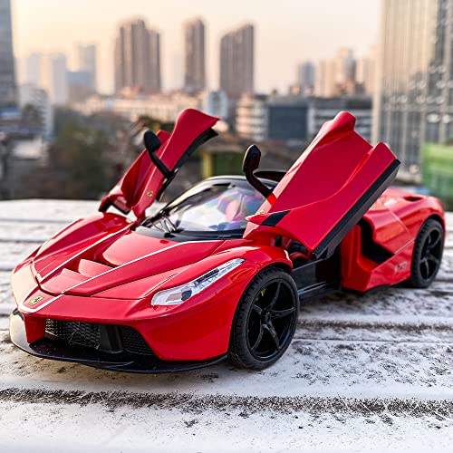 Bdtctk 1/22 Compatible For Ferrari Car Model Pull Back Car With Sound And Light For Kids Boy Girl, Vehicles Diecast Cars Model(Red) #TOP6
