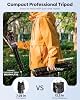 Trípode de viaje CAMBOFOTO de 68" para cámara, teléfono y videocámara, cabeza de bola, aluminio | Soporte portátil con soporte para teléfono y placa QR, compatible con grabación de video para iPhone, DSLR, mirrorless y film, carga de 8.8 lb 4