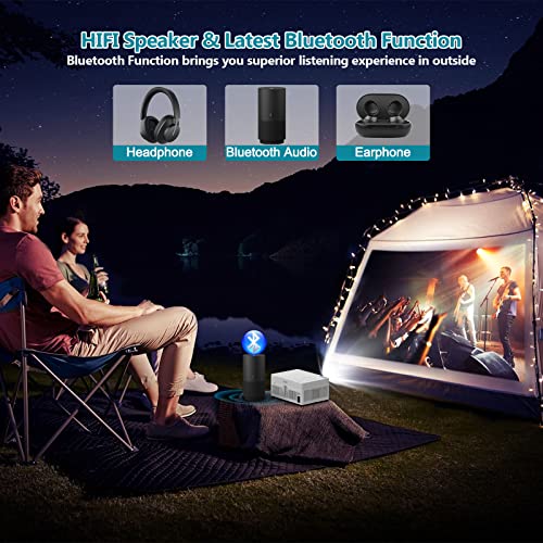 Panseba 5G Wifi Bluetooth Projector Built In Dvd Player With Projector Screen, Full Hd Supported Mini Portable Dvd Projector, Outdoor Movie Projector Compatible With Ios/Android/Tv Stick/Hdmi/Usb/Tf #TOP4