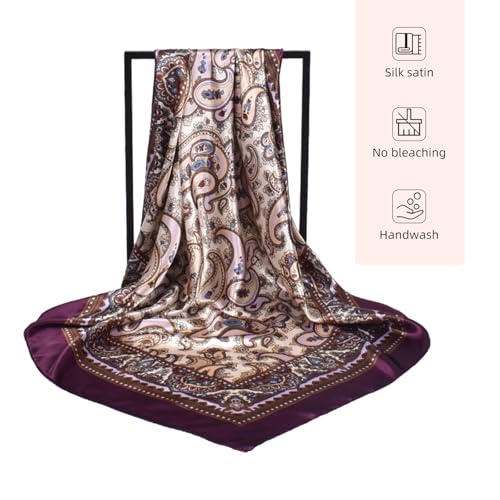 35 Inches Silk Head Scarf-Satin Hair Scarves Silk Bandana Scarf Headscarf for Women's Fashion Scarves2