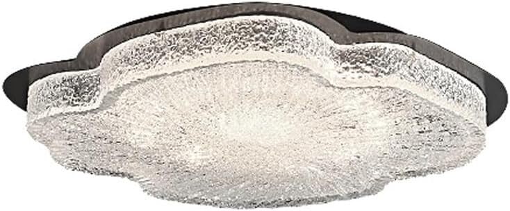 LABLADUO Lámpara de techo LED, moderna lámpara de techo de resina transparente y hierro, iluminación LED tricolor regulable ideal para salón, dormitorio, oficina o sala de reuniones. (40 cm)