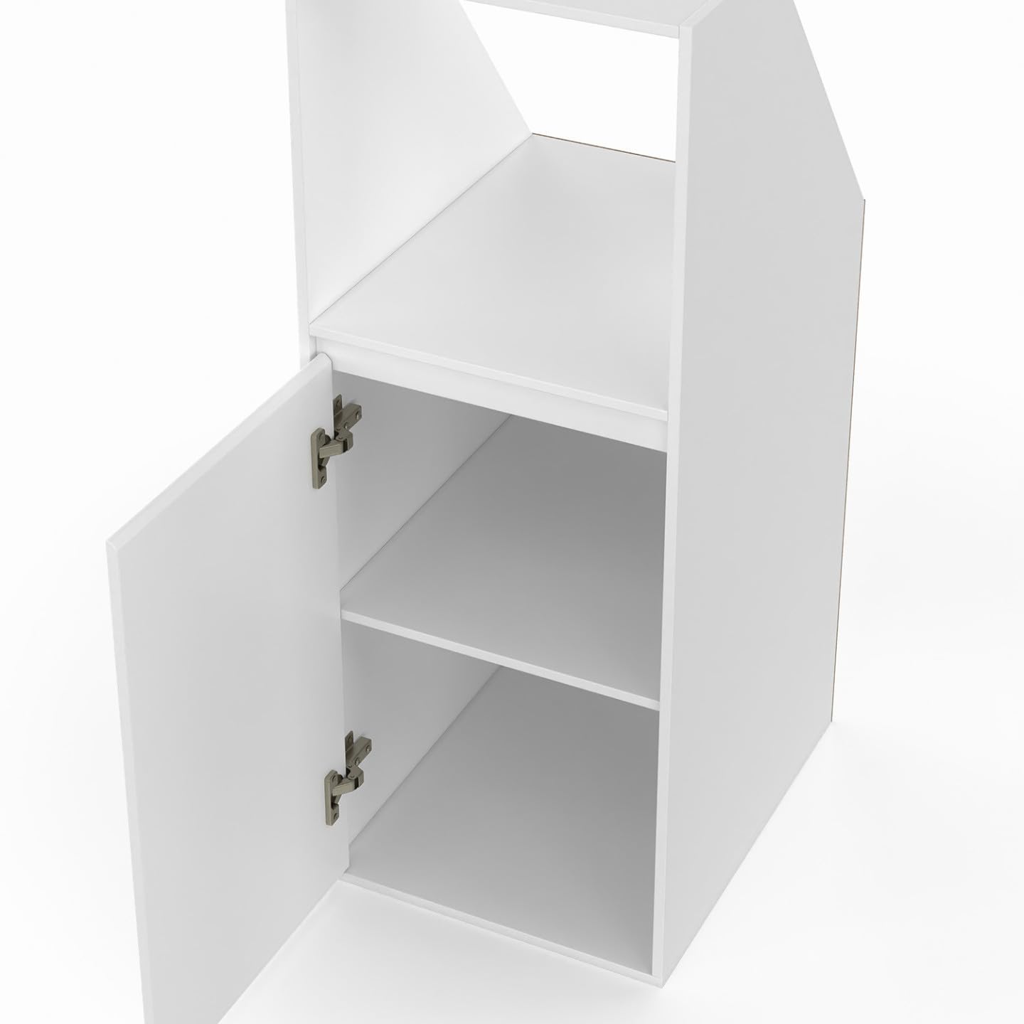 IDMarket - Armoire sous Pente 1 Porte et 1 Niche TOMI 40 x 50 x 110/70 cm Blanc