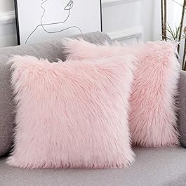 WLNUI Set of 2 Pink Fluffy...