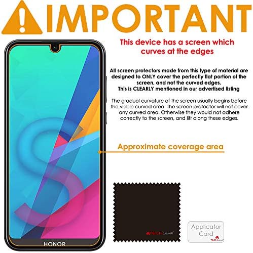 [3 Pack] TECHGEAR Screen Protectors for Honor 8S, Honor 8S 2020, CLEAR LCD Film Screen Protectors Cover Guards Compatible with Honor 8S