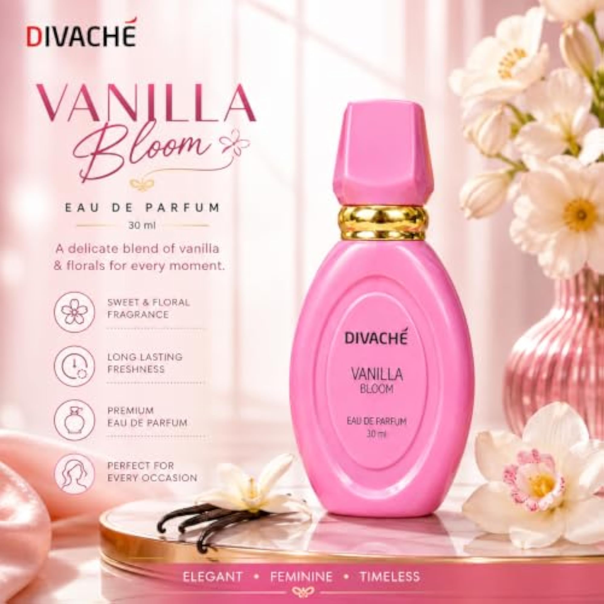 DIVACH? Vanilla Bloom Eau De Parfum 30ML, Elegant Everyday Perfume