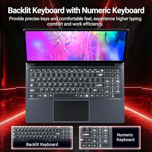 Image of 2026 Laptop, 16'' Laptop Computer with Core i5-8210Y Processor (Up to 3.6GHz) 16GB RAM 512GB SSD, UHD Graphics, FHD 1920*1200, WiFi 5, BT 5.0, 180Open Lap Top, Win 11 Pro, Backlit Keyboard