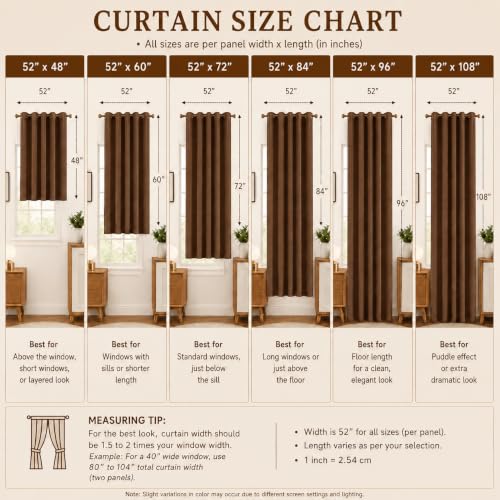 Image of Amazon Brand - Solimo Velvet Curtain Set of 1 (52x48 Inch) Plain Door & Window Curtains for Living Room & Bedroom |75% Light Blocking, Eyelet Curtains for Home Decor in Brown Color (4 feet x 4 feet)