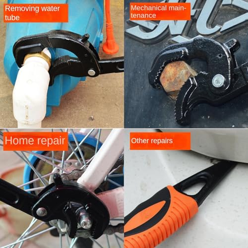 Kit de 2 clés multifonctions pour bloquer un robinet ou réparer un évier - 5