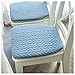 Yadlan Cojines Sillas Cocina Desenfundables, 40x40 Cojines para Sillas de Terraza con Cintas, Cojines para Sillas de Comedor Lavable, para el Hogar Sala de Estar Oficina(Size:4PCS,Color:Azul)