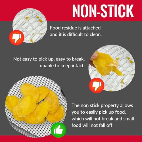 GUCUJI Silicone Dehydrator Sheets for OSTBA Food Dehydrator, Non-Stick BPA Free, Pack of 5 (Premium Reusable Food Dehydrator Mesh Mats)