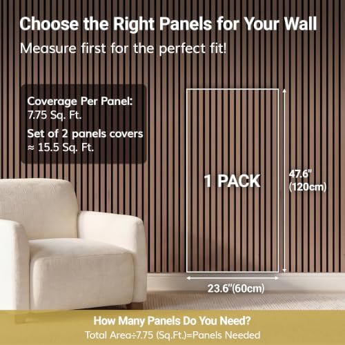 Image of TONOR Wood Wall Panels for Interior Wall Decor-2 Pack 47.2 inch x 23.6 inch