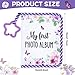 QOUBAI Baby's My First Family Album Soft Photo Cloth Book Holds 4x6 Family Pictures My First Book of Photo Baby Memory Album Gender Neutral Gift for Babies Newborn Toddler Baby Shower Floral Butterfly