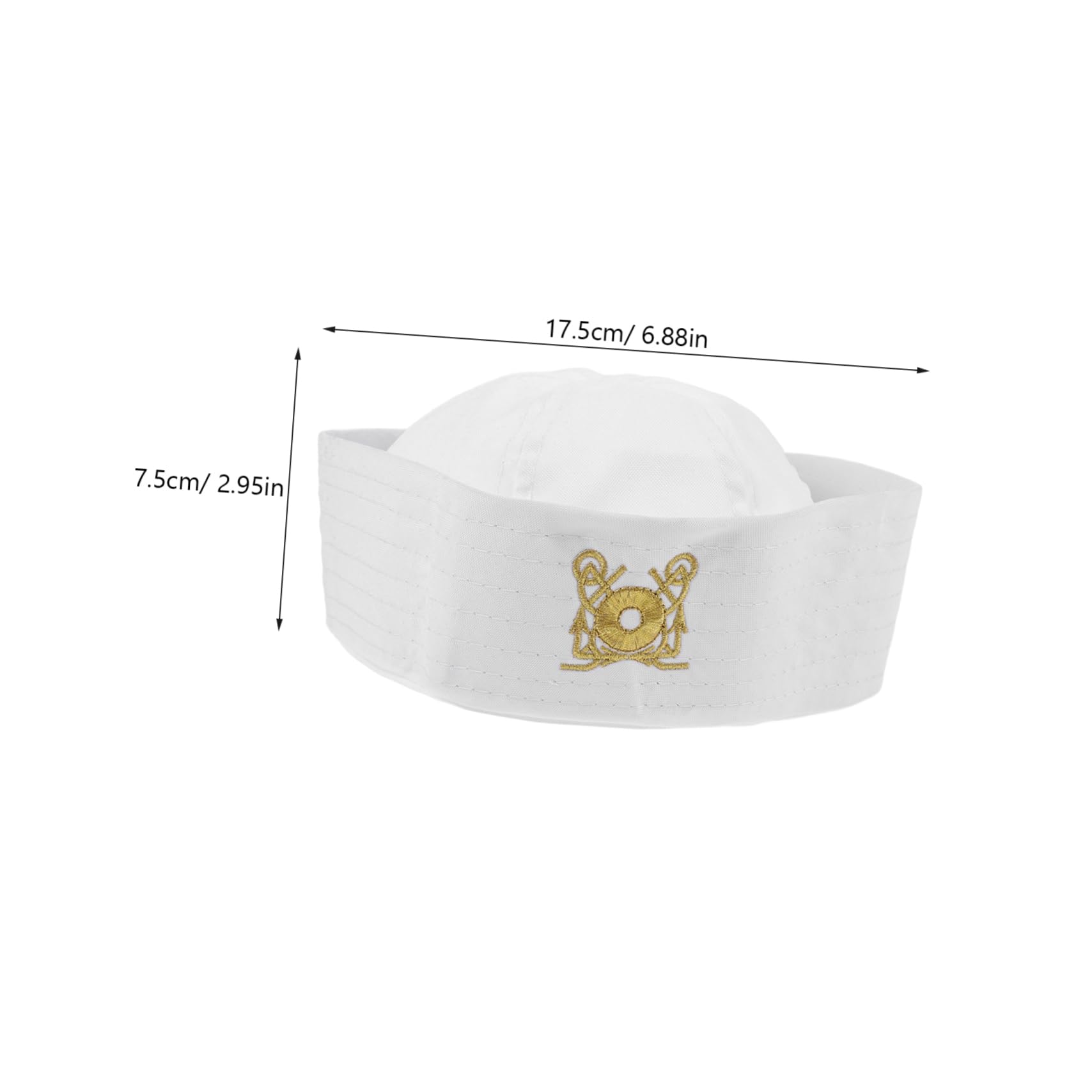 TOVINANNA Sailor Hat for Men and Women Round Cosplay Accessory Stylish Nautical Costume for Parties Halloween and Photo Props Durable Material Skin Friendly Design