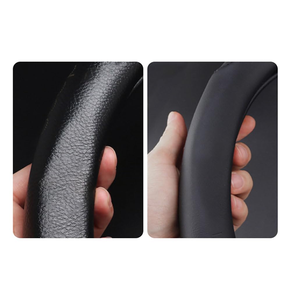 Car lederen stuurhoes, voor Lynk & Co 01 02 03 04 05 06 07 08 09 stuurhoezen ademende Comfortabel antislip duurzame Auto interieur beschermer accessoires,E/Blue-Type O