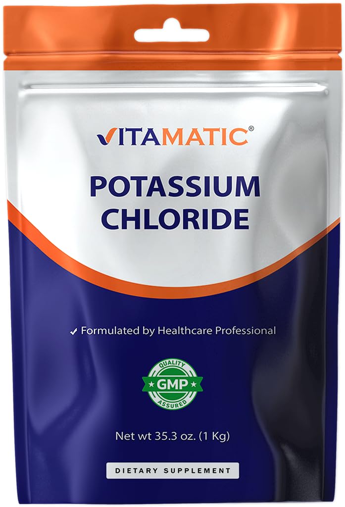 [BRSRGZICDMFAIAY2] Vitamatic Potassium Chloride Powder – 1 Kg (2.2 lb) – Pure, No Fillers, Non-GMO, Gluten Free