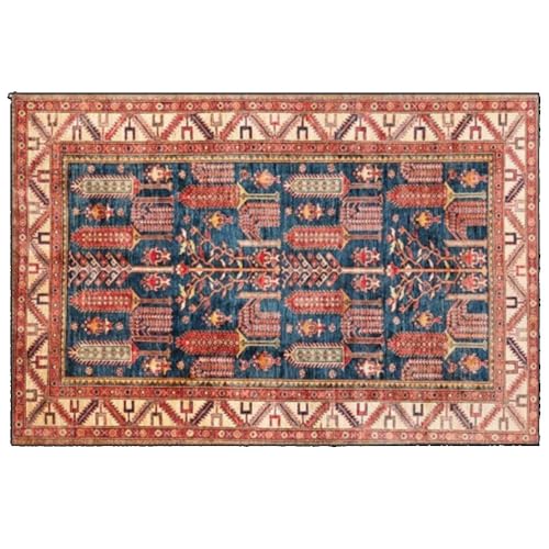 PET OFFICER モロッコボヘミアン アメリカンレトロカーペット ノルディック民族風 リビングセンターテーブルマット ベッドルームベッドサイドマット ソファ下用 (シルクロード,160*230)