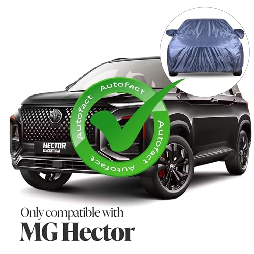Image of Autofact Premium Car Cover for Hector | All Weather Water-Resistant Full Body Car Cover | Light-Weight Triple-Stitched Outdoor Shield with UV Protection, Dustproof & Heat-Resistant