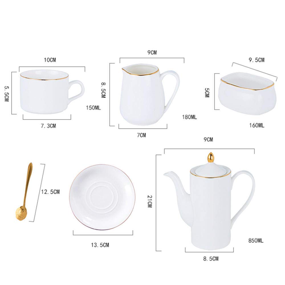 Ceramiczny biały Phnom Penh domowy zestaw filiżanek i spodków do kawy zestaw do herbaty zestaw do espresso 4-częściowy zestaw ekspres do kawy 150 ml