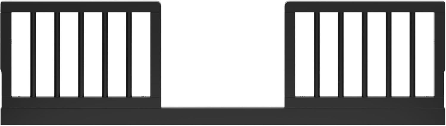 Graco Storkcraft Toddler Safety Guardrail Kit with Dowels (Black) – GREENGUARD Gold Certified, Converts Compatible Storkcraft Crib to Toddler Bed, Kit Includes 2 Toddler Guardrails Black 51.77"W x 14.25"H