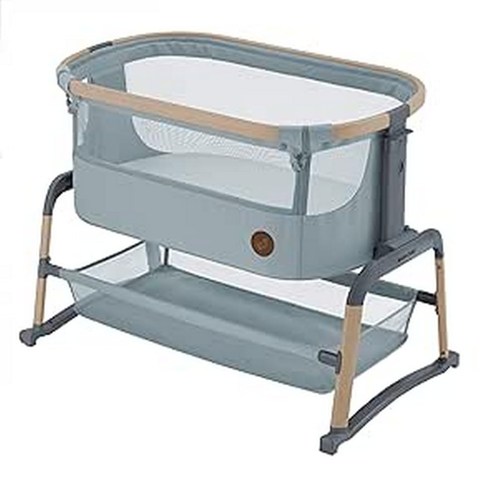 Maxi-Cosi Iora Air Co-Sleeper, All-Round Mesh, Rocking mode, 4 Incline & 5 Height Positions, Easy Slide, Easy to Carry, Beyond Grey, 2 Year Warranty