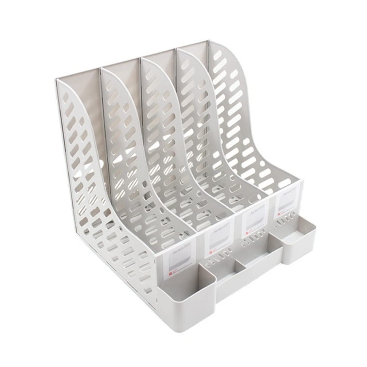 OSALADI Creative Compartment Desktop Document Organizer Rack File Holder for Home Office for Magazines Folders and Documents Storage Modern Design for Tidy