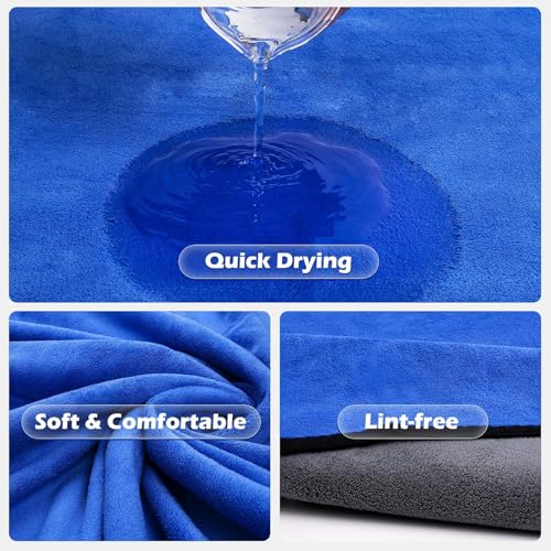 Image of D&C Paws Ultra Absorbent Microfiber Dog Towels for Drying Dogs & Cats | Quick Dry Pet Bath Blanket, Soft & Fast Drying Grooming Towels for All Breeds (40x40cm -Multicolor A,S-Pack of 5 Pcs)