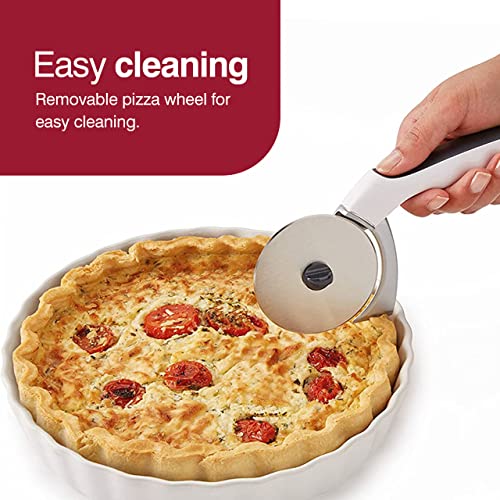 Zyliss Sharp Edge Pizza Cutter - Pizza Cutter With Removable Wheel - Stainless Steel Blade - Kitchen Tool And Gadget For Right- And Left-Handed Use - Dishwasher Safe #TOP4