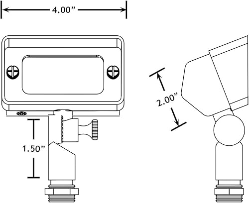 Miniatura 6 de VOLT Paquete de 10 luces de inundación de latón fundido de 12 V (bronce)