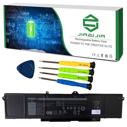 Image of 9JRV0 CPX-53XP7 97Wh Laptop Battery Replacement for Dell Latitude 5521 5531 Precision 3561 3571 3581 3591 Series Notebook 53XP7 053XP7 05RGW 005RGW Black 11.4V 8071mAh