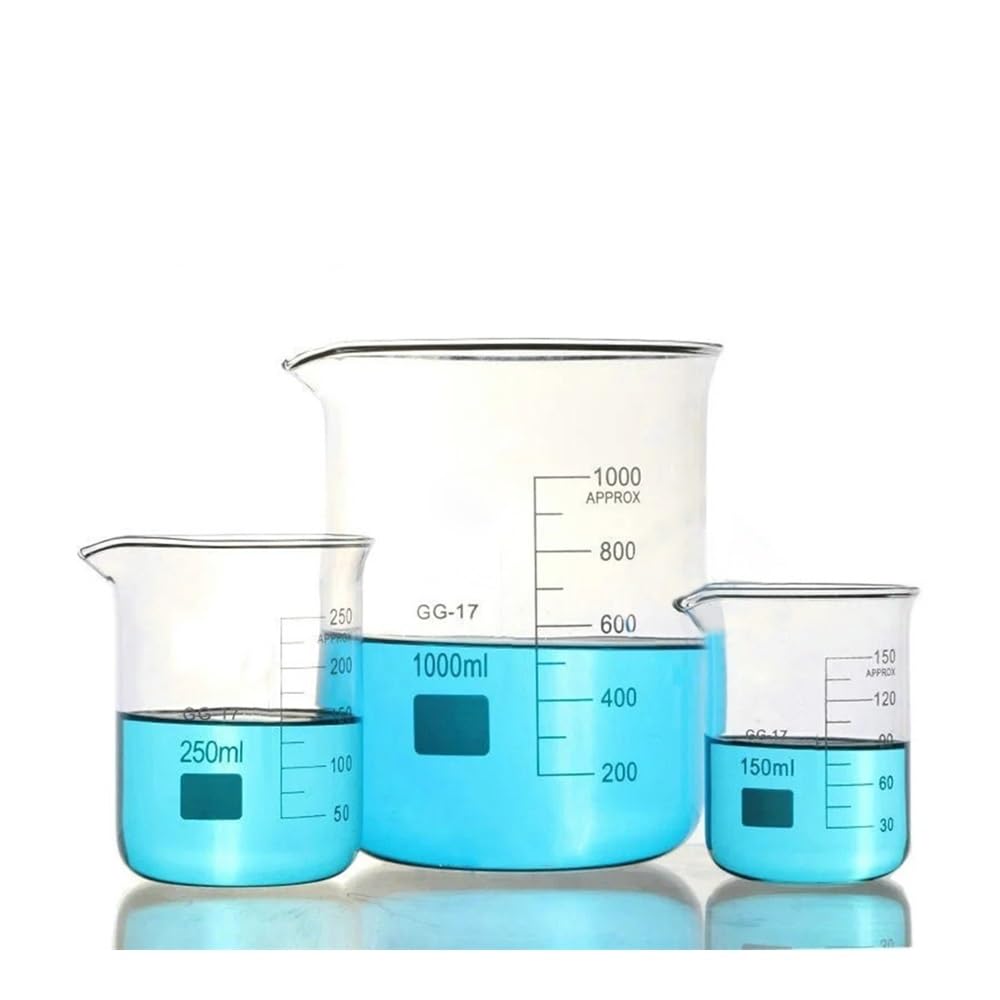 Szklany kubek borokrzemianowy Zestaw szklanych zlewek o niskiej pojemności 5 ml-1000 ml(Set-9)