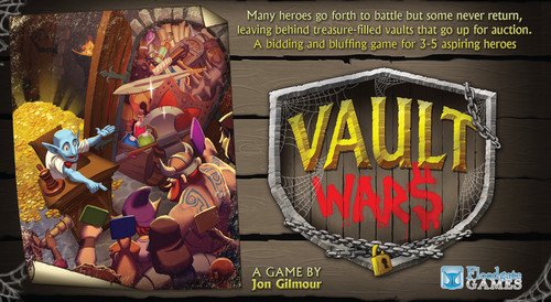 Floodgate Games Vault Wars Board Game: Fantasy Bluffing Card Game, 3-5 Players, Ages 13+