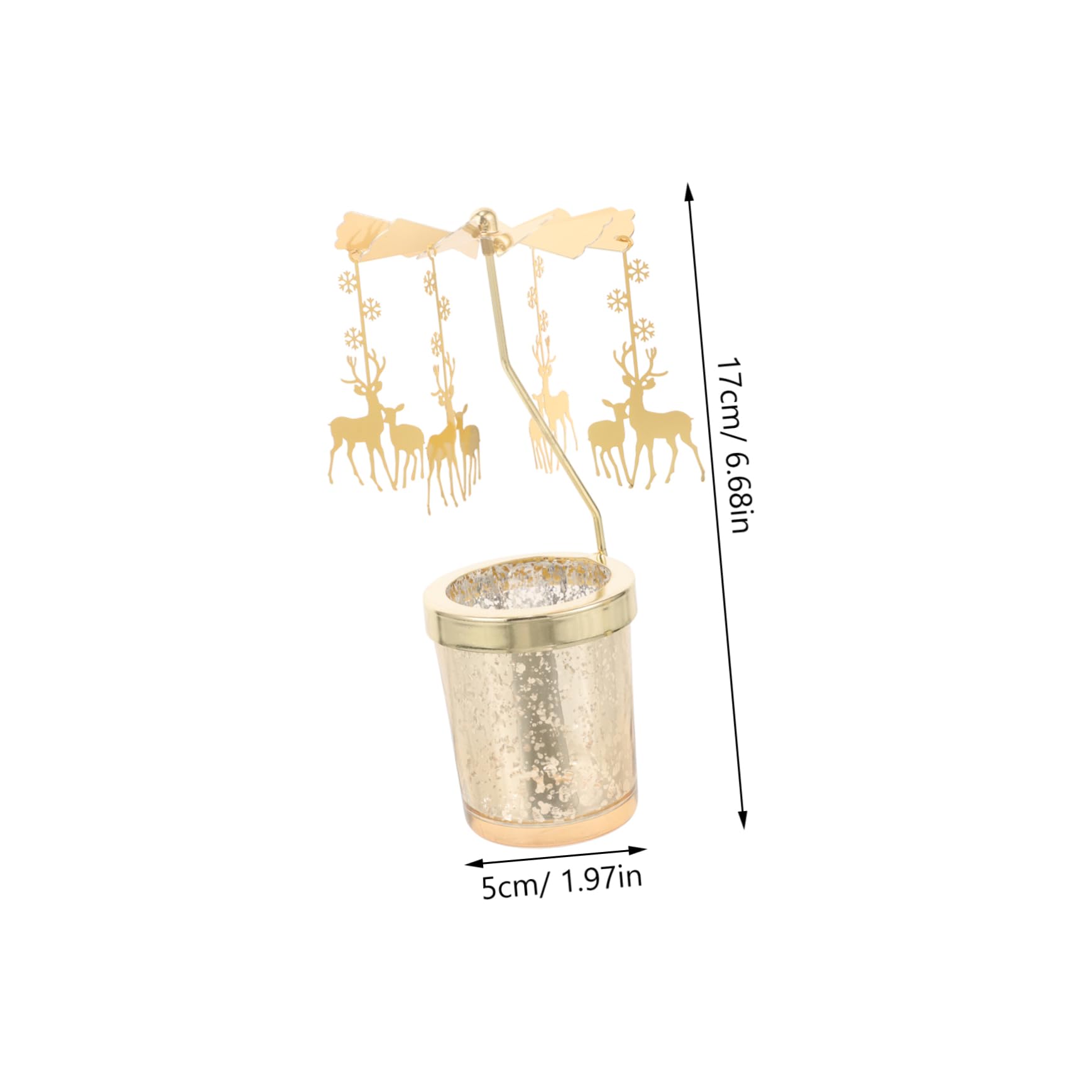 Unomor 2pcs Metal Christmas Candlestick Holder Snowflakes and Deer Decorative Centerpiece for Home Restaurant and Wedding Celebrations