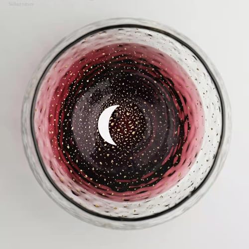 Set de 6 vasos de cristal sin plomo diseño cielo estrellado miniatura 5