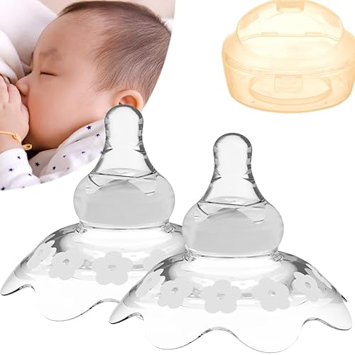 Miniatura 1 de YIYEE Nipple Shield for Breastfeeding 2 Count, Upgraded for Protecting Inverted & Sore Nipples, Assisting Latch Difficulties, Great for Nursing