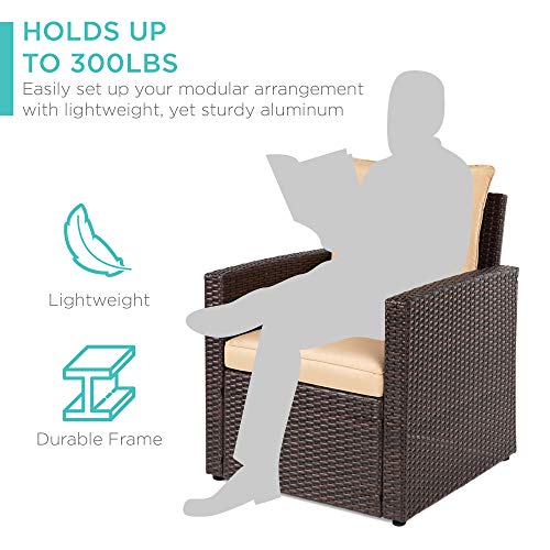 Best-Choice-Products-7-Seater-Conversation-Wicker-Sofa-Dining-Table-Outdoor-Patio-Furniture-Set-wModular-6-Pieces-Cushions-Protective-Cover-Included-BrownBeige Best-Choice-Products-7-Seater-Conversation-Wicker-Sofa-Dining-Table-Outdoor-Patio-Furniture-Set-wModular-6-Pieces-Cushions-Protective-Cover-Included-BrownBeige