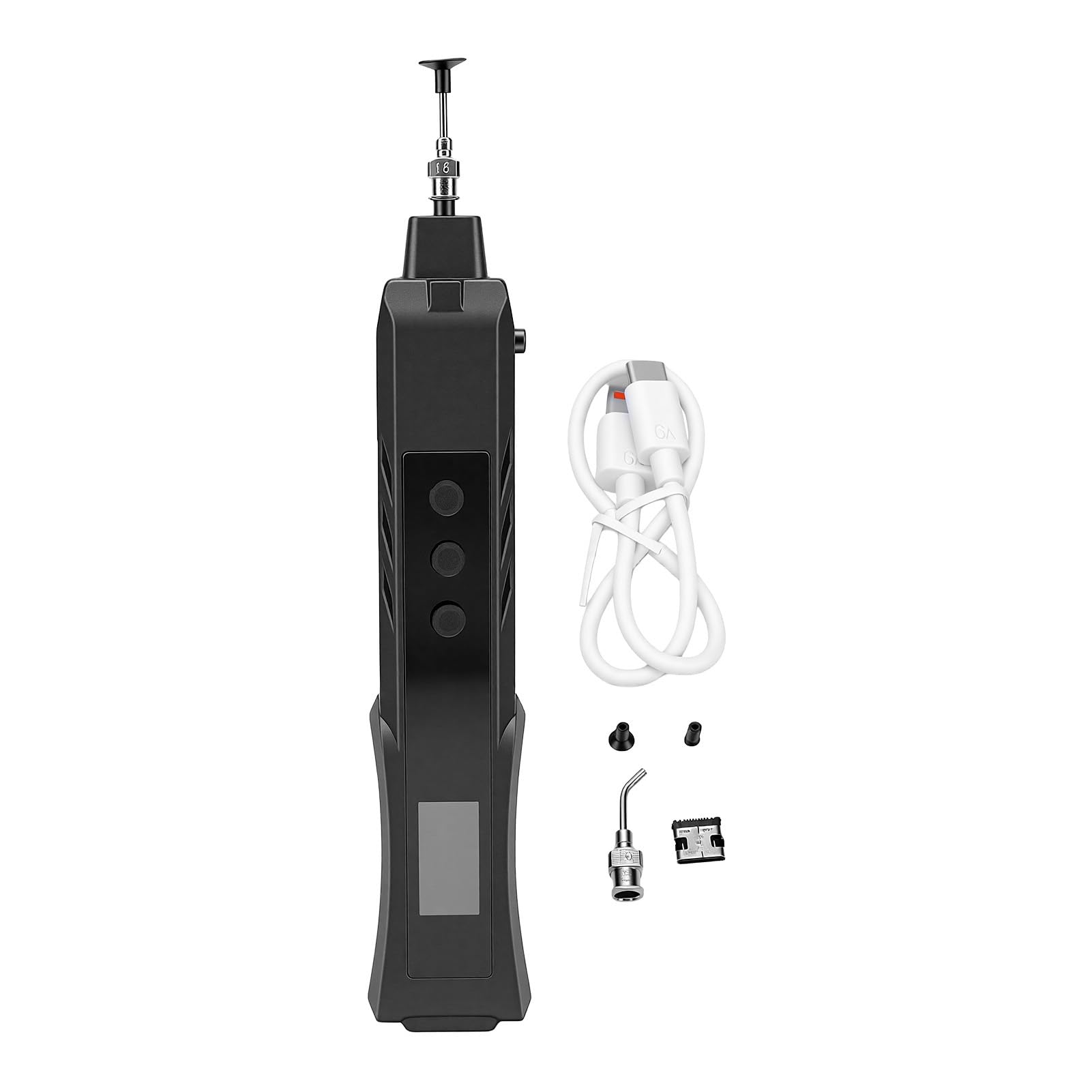 Zunate Kit Penna di Aspirazione Elettrica | Pompa Dissaldante Ricaricabile ESD con di 200 G, Schermo da 0,96 Pollici e Luce LED per Lavori IC e SMD (Penna di aspirazione a vuoto)