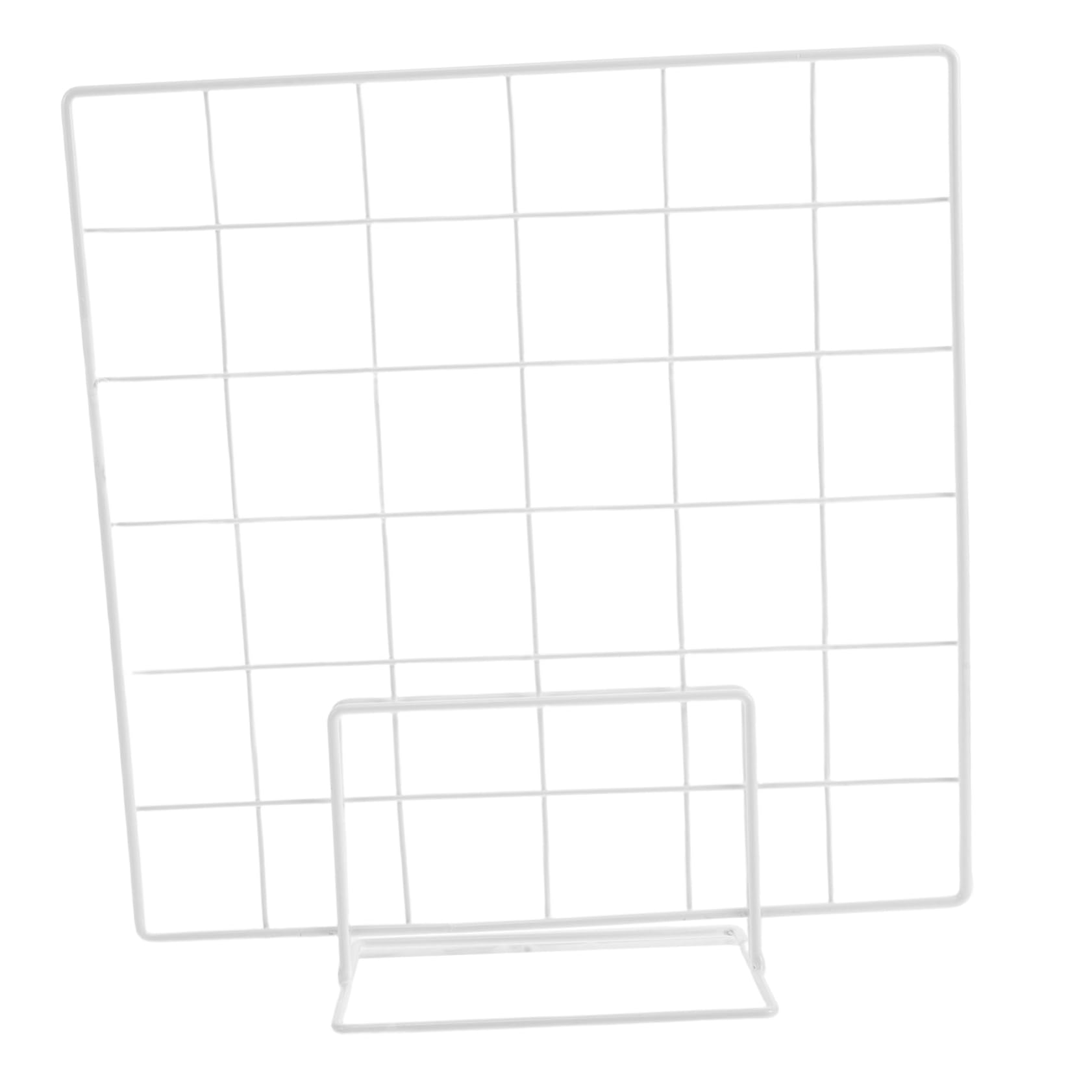 PRETYZOOM Chic and Wire Grid Display Rack for Kindergarten Photo and Jewelry Display Easy Assembly