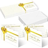 Sufficient to Meet Your Needs: you will get 50 sets of kraft certificate cards with envelopes, each has 50 pieces, totally 100 pieces, you can use them in all kinds of festivals; Sufficient quantity will meet your using needs, and you can share them ...