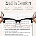 CCVOO 1.25 Reading Glasses for Women, Stylish Eyeglasses, Blue Light Readers for Women, Computer Eye Glasses, Cheaters