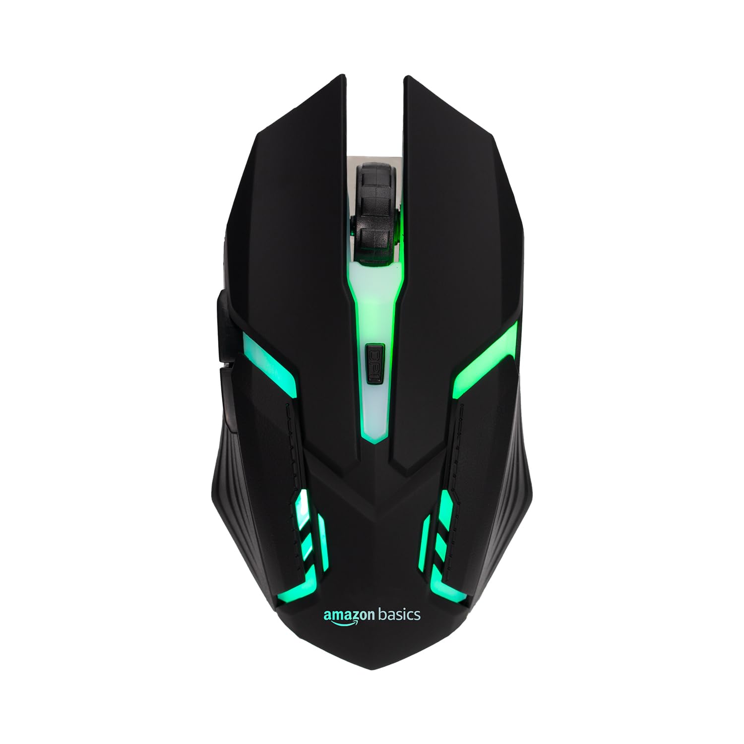 amazon basics Wired Gaming Mouse | Elevate Your Gaming Experience with 5 Buttons, Customizable 3600 DPI, Rainbow LED Light, DPI Switch | Surface-Friendly Design (Black)