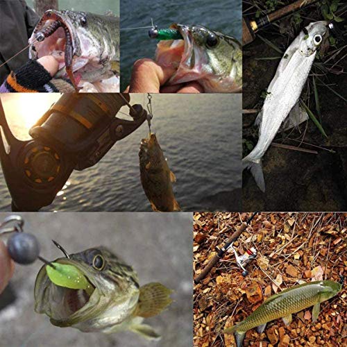 HEZHU 45 Stück Jighaken mit Round Jighead, Jigköpfe für Gummifische zum Raubfishangeln, Bleikopf-Angelhaken Set mit… – Bild 7