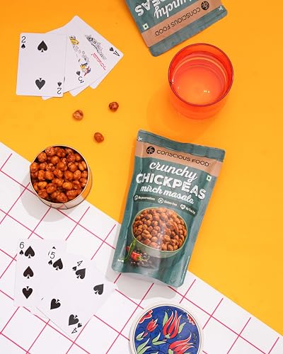 Image of Conscious Food Crunchy Chickpeas, 50 gm | Protein Rich & Roasted Snack | Made with Cold-Pressed Sunflower oil | Made with Premium Chickpeas | Gluten-Free & Cholesterol-Free | No Artificial Preservatives