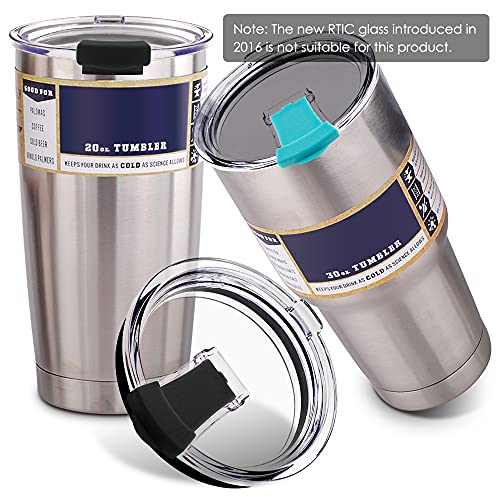 30 Oz And 20 Oz Tumbler Lids Fits For Yeti Rambler, Ozark Trail, Old Style Rtic (Launched Before 2016) Senhai 4 Pack Spill-Proof Splash Resistant Lids Covers For Tumblers Cups-Check The Size Carefully #TOP3