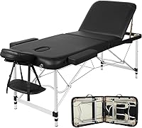 Vista 10 de Yaheetech Mesas de Masaje Cama para Tatuajes Portátiles Cama para Pestañas Ajustable Cama de Spa de Aluminio Plegable de 3 Secciones con Bolsa No