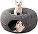 Mewfotrey 猫ドーナツ 猫用ベッド キャットドーナツ 猫トンネル 取り外し可能 洗える猫用ベッド 小型犬に適したベッド 屋内用 猫トンネル