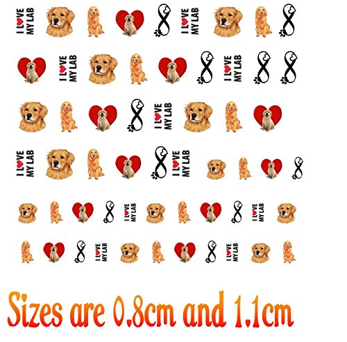 Golden Retriever Collection (Golden Labrador Retriever Nail Art Decals)