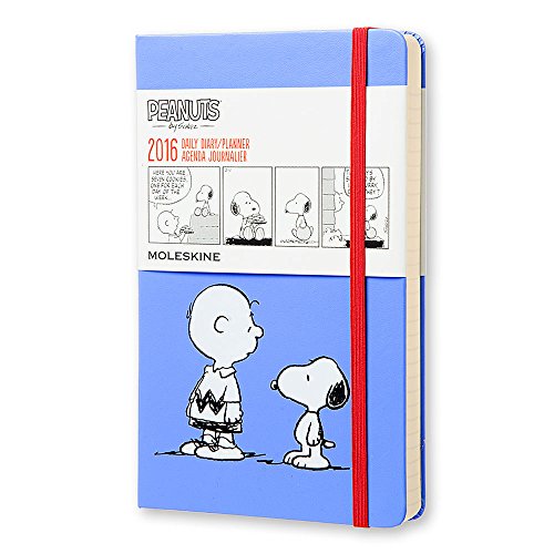 Moleskine 2016 Peanuts Limited Edition Daily Planner, 12M, Large, Blue, Hard Cover (5 x 8.25)