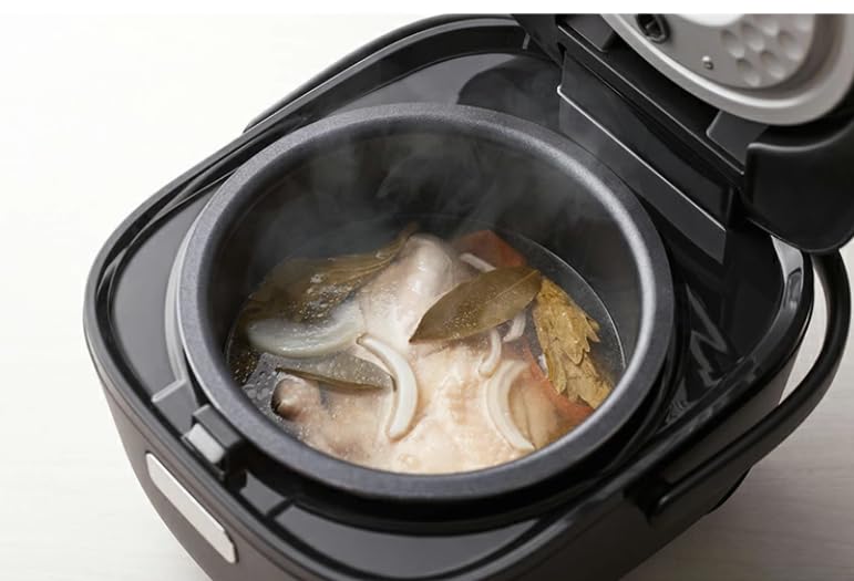 Amazon | 炊飯器 3合 メタルブラック 炊きたて 炊飯ジャー 一人暮らし