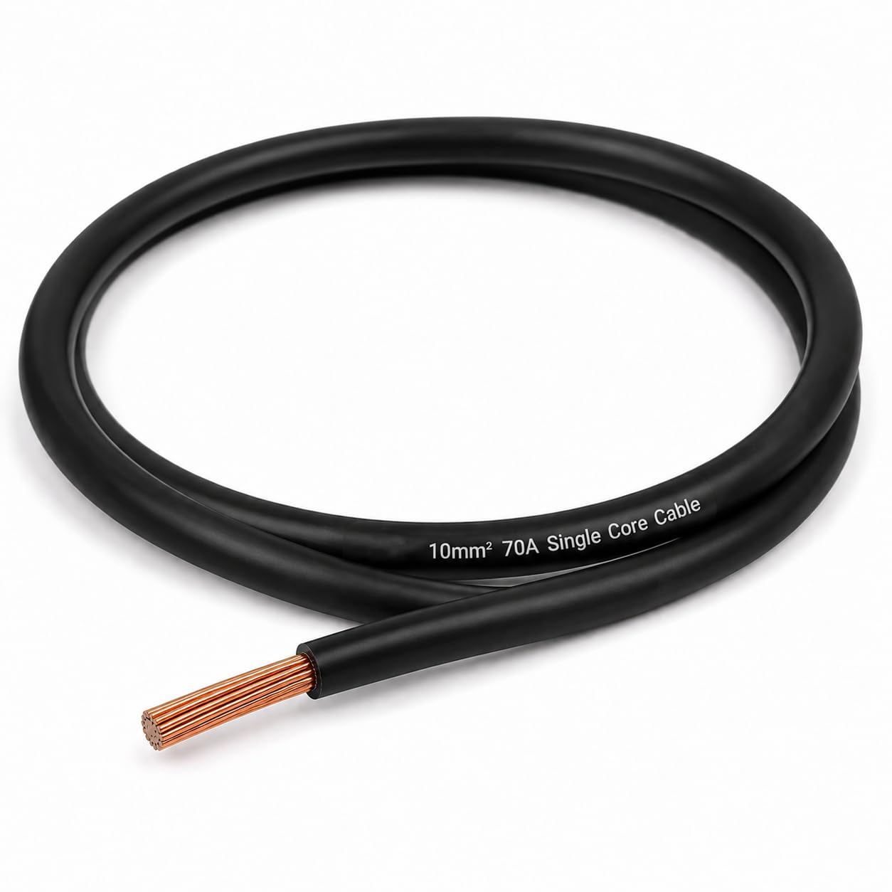 MKGT 70A Hi-Flex Battery Cable – 10mm2 10 Gauge Pure Copper Single Core PVC Welding Wire for 12V & 24V Automotive, Campervan, Solar, Inverter & Leisure Battery Systems (Black, 10 Meters)